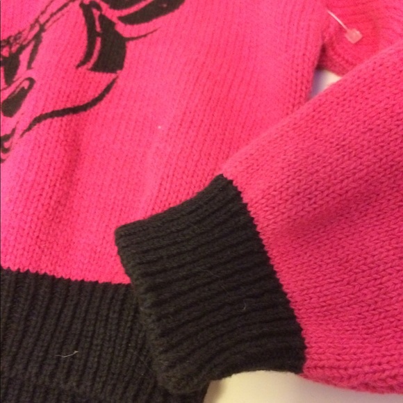 VTG 80s Mickey Mouse sweater JG Hook pink 12 mos - Picture 2 of 6